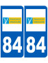 immatriculation 84 (Vaucluse) - Sticker/autocollant