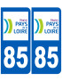 immatriculation 85 (région) - Sticker/autocollant