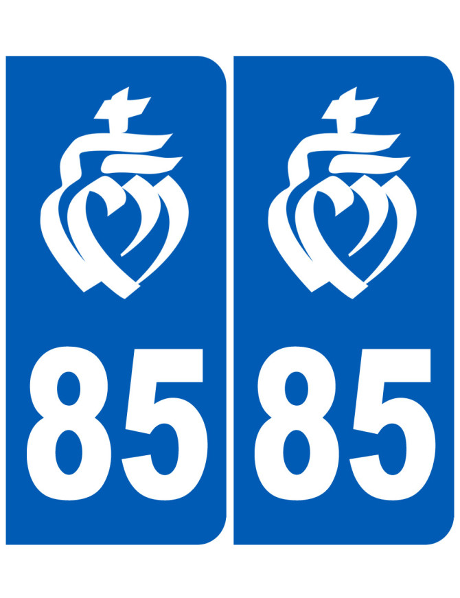 immatriculation 85 Vendée bleu - Sticker/autocollant