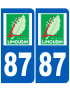 immatriculation 87 (région) - Sticker/autocollant