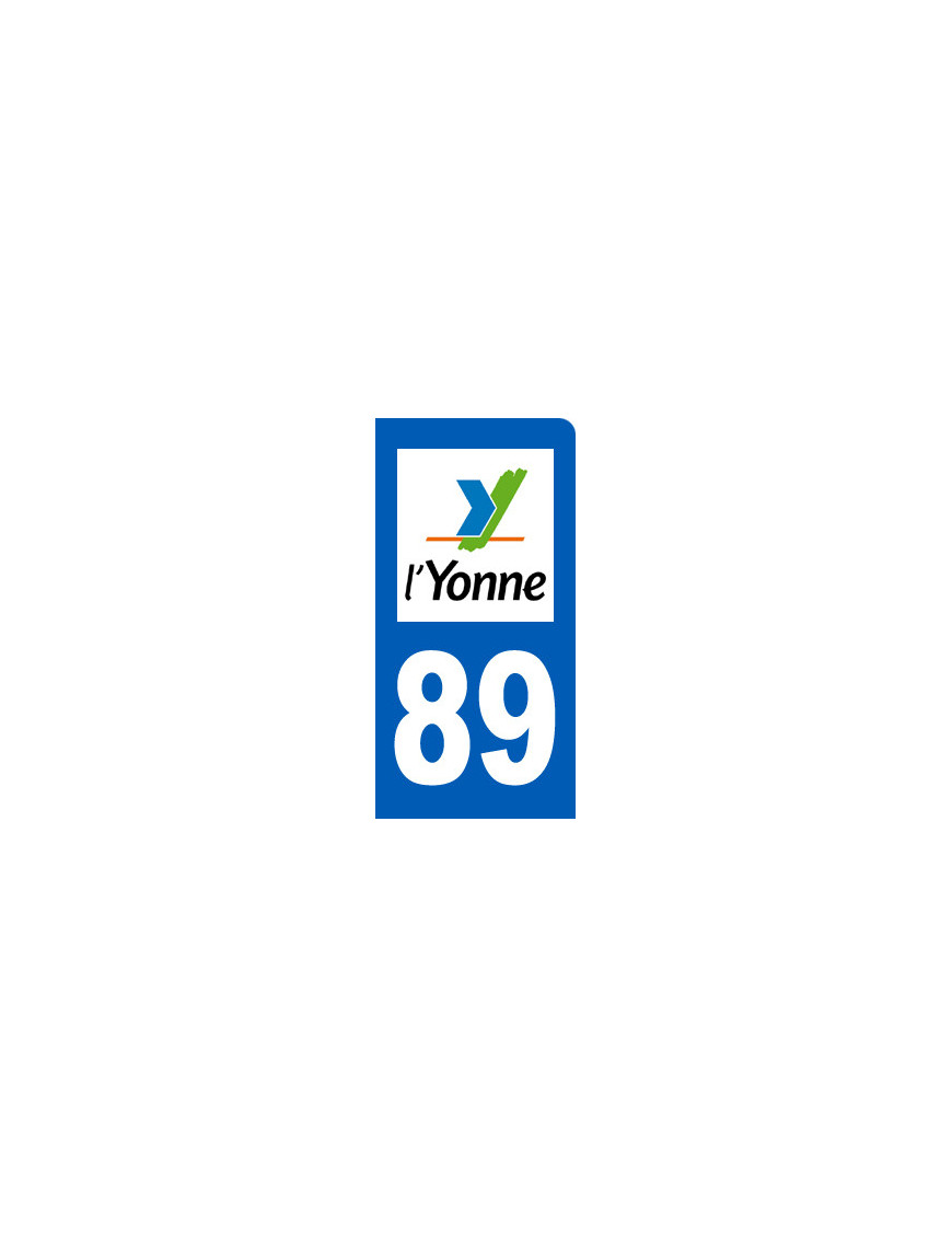 immatriculation motard 89 Yonne - Sticker/autocollant
