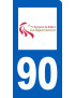 immatriculation motard 90 Territoire de Belfort - Sticker/autocollant