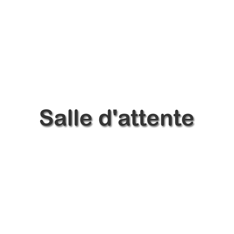 Salle d'attente D - (28x7cm) - Sticker/autocollant