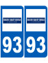 immatriculation 93 (Seine-Saint-Denis) - Sticker/autocollant