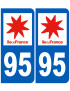 immatriculation 95 (région) - Sticker/autocollant