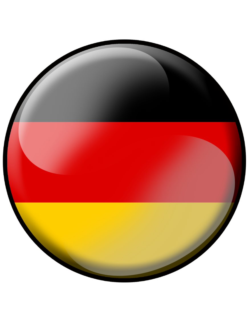 drapeau Allemand rond - 10cm - Sticker/autocollant