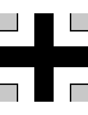 drapeau aviation Allemand noir - 15cm - Sticker/autocollant