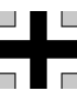 drapeau aviation Allemand noir - 10cm - Sticker/autocollant