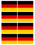 drapeau Allemagne - 8fois 9.5X6.3cm - Sticker/autocollant