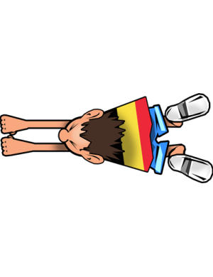 Attrape voiture Belge - 14x6cm - Sticker/autocollant