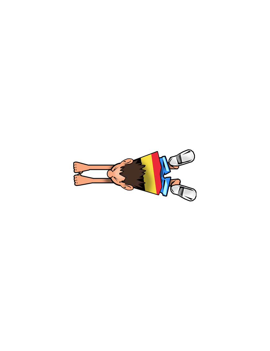 Attrape voiture Belge - 14x6cm - Sticker/autocollant