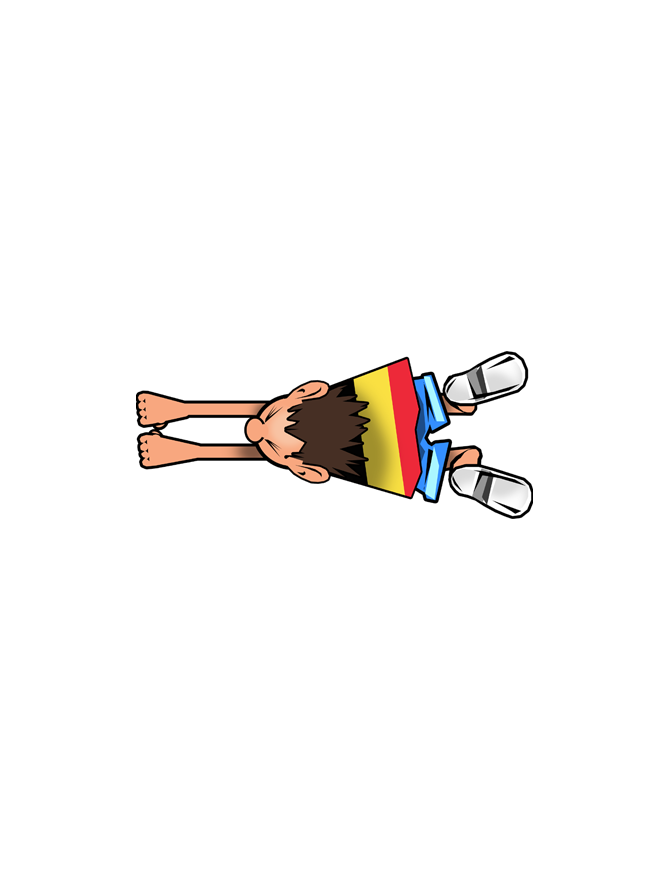 Attrape voiture Belge - 14x6cm - Sticker/autocollant