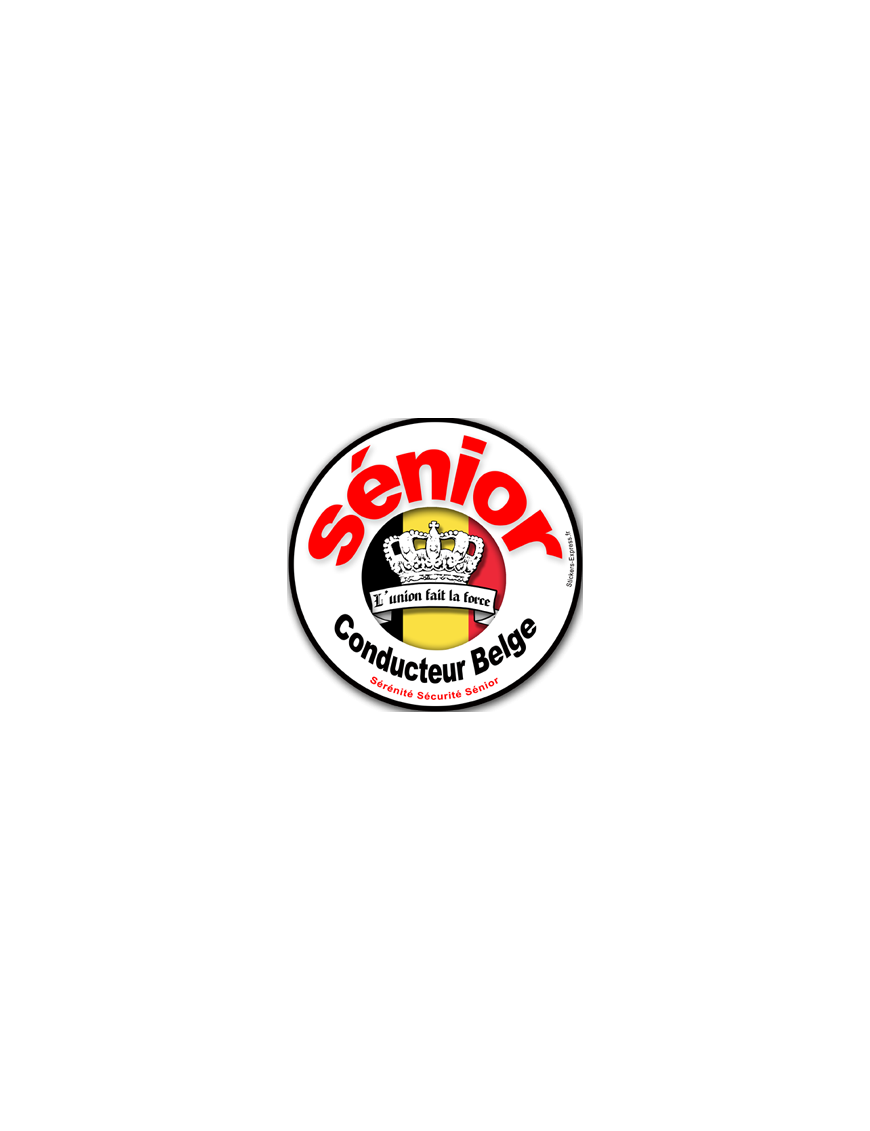 Conducteur Sénior Belge - 15x15cm - Sticker/autocollant