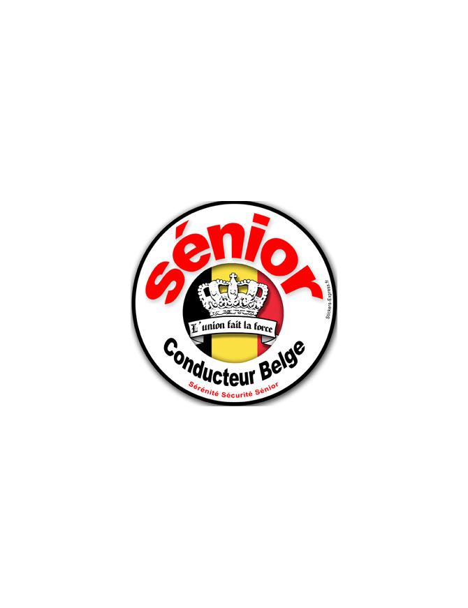 Conducteur Sénior Belge - 15x15cm - Sticker/autocollant