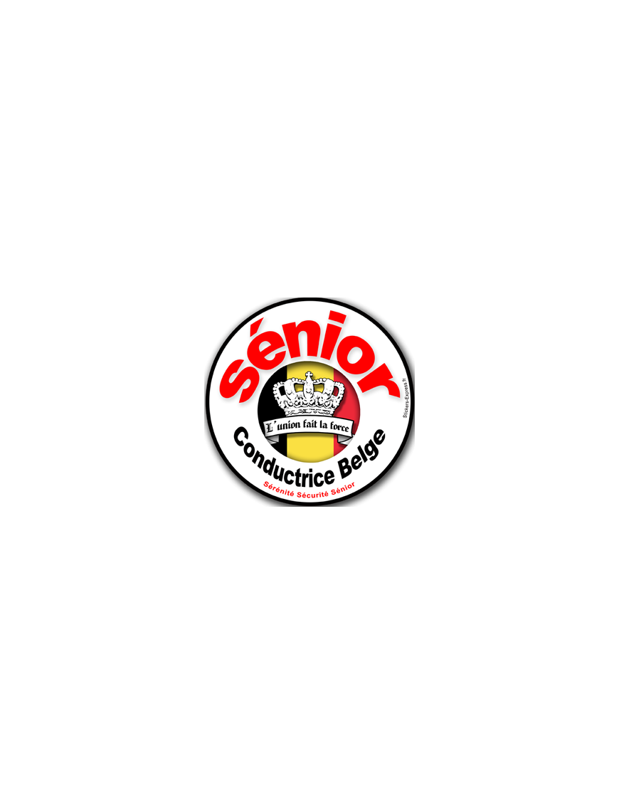 Conductrice Sénior Belge - 15x15cm - Sticker/autocollant