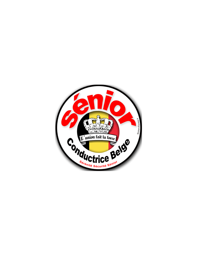 Conductrice Sénior Belge - 15x15cm - Sticker/autocollant