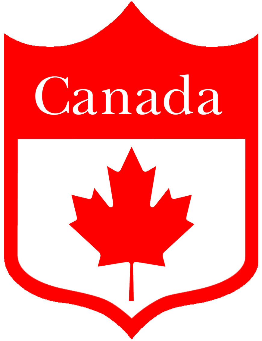Blason Canadian - 10x7cm - Sticker/autocollant