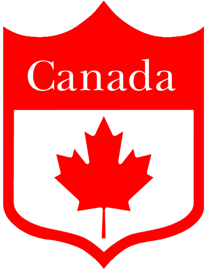 Blason Canadian - 10x7cm - Sticker/autocollant