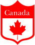 Blason Canadian - 10x7cm - Sticker/autocollant