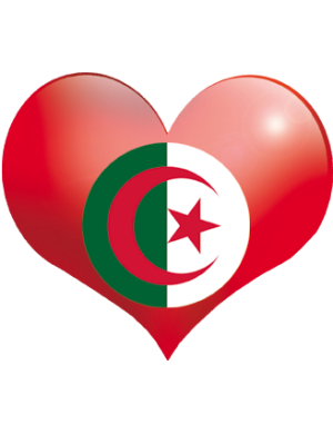 Coeur Algérien - 5x4.3cm - sticker/autocollant