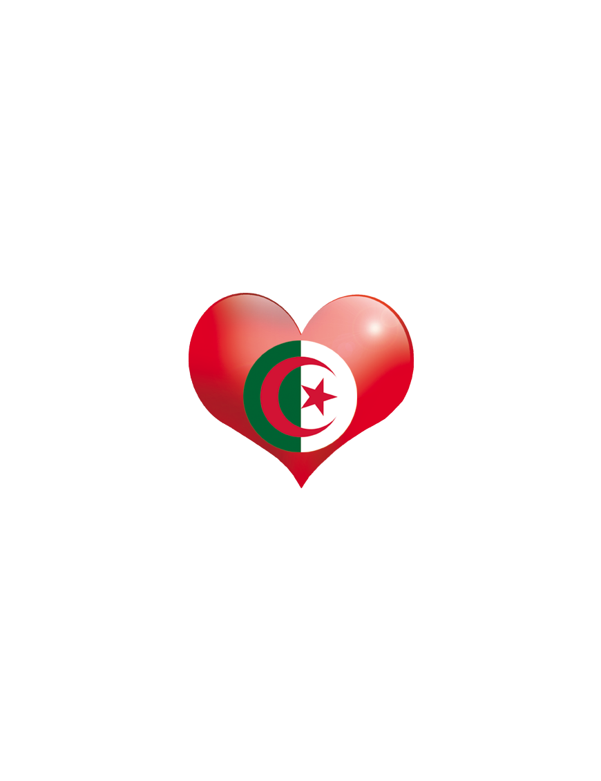 Coeur Algérien - 5x4.3cm - sticker/autocollant