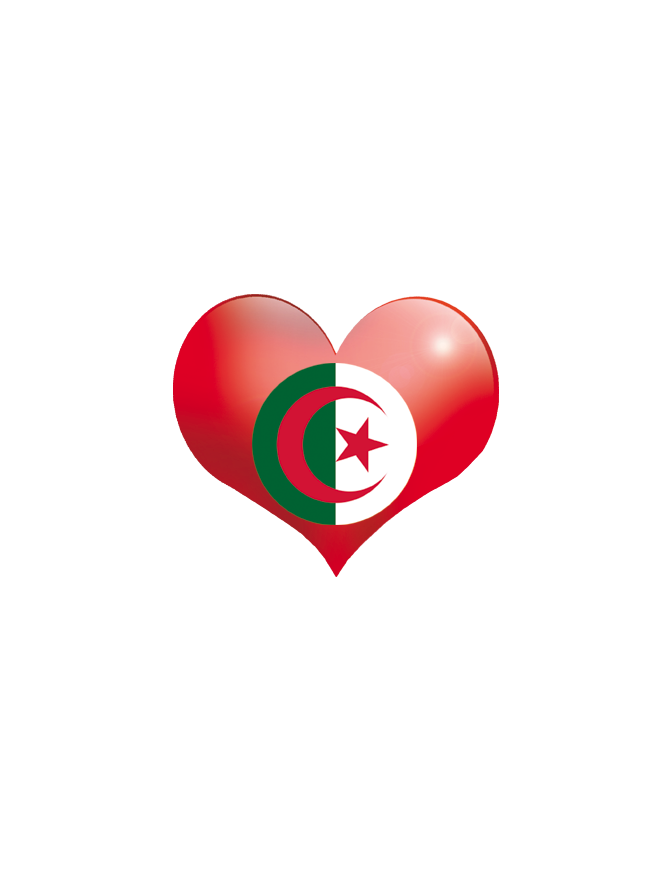 Coeur Algérien - 5x4.3cm - sticker/autocollant