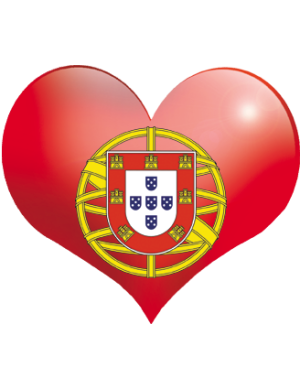 Coeur Portugal - 5x4.3cm - Sticker/autocollant