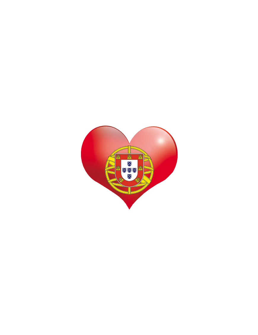 Coeur Portugal - 5x4.3cm - Sticker/autocollant