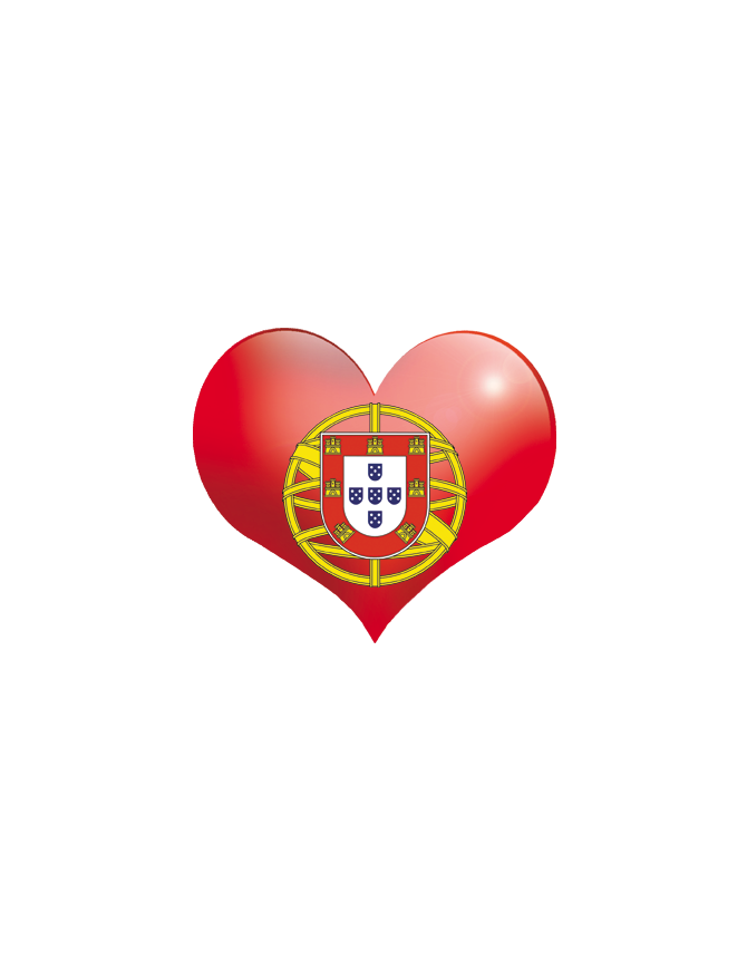 Coeur Portugal - 5x4.3cm - Sticker/autocollant
