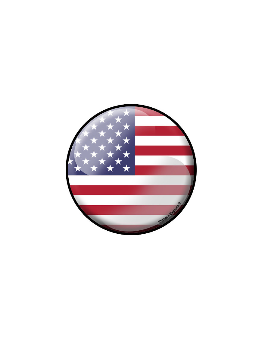 Drapeau Américain - 15x15cm - Sticker/autocollant