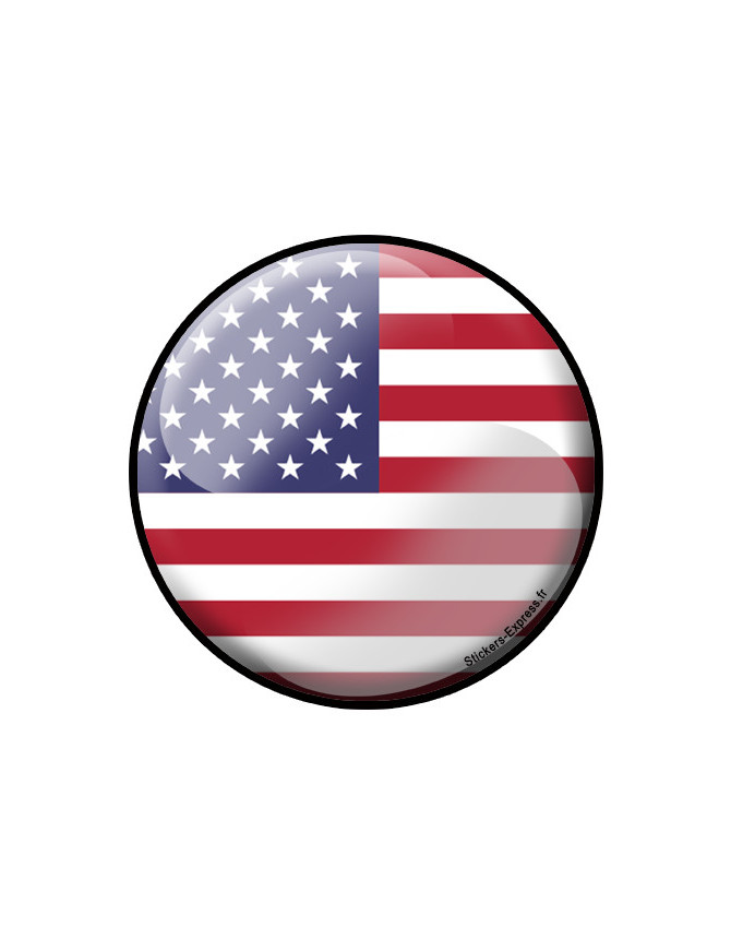 Drapeau Américain - 20x20cm - Sticker/autocollant