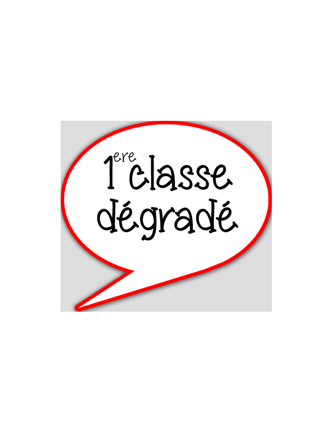 1ère classe dégradé - 10x9cm - sticker/autocollant