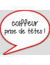 coiffeur prise de tête - 15x13.5cm - sticker/autocollant