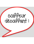 coiffeur décoiffant - 10x9cm - sticker/autocollant
