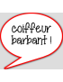 Coiffeur barbant - 10x9cm - sticker/autocollant