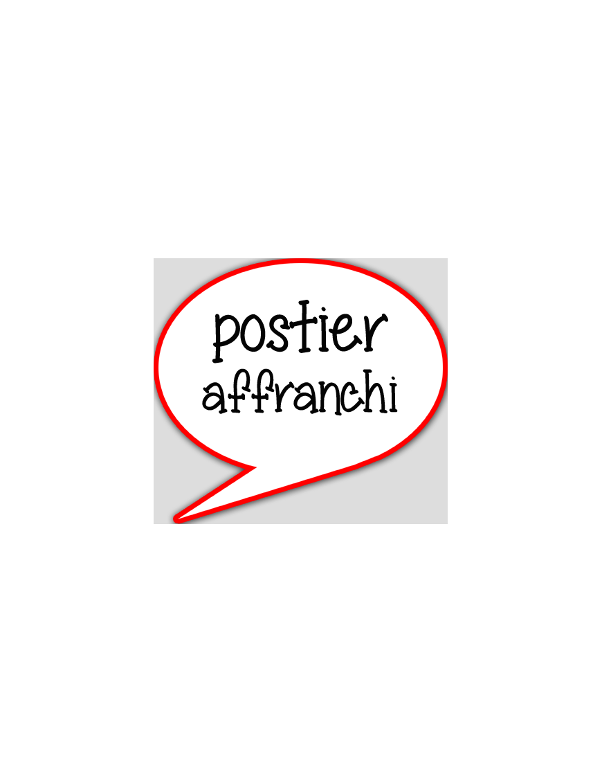 Postier affranchi - 10x9cm - sticker/autocollant