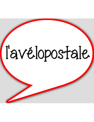 l'avélopostale - 15x13.5cm - sticker/autocollant
