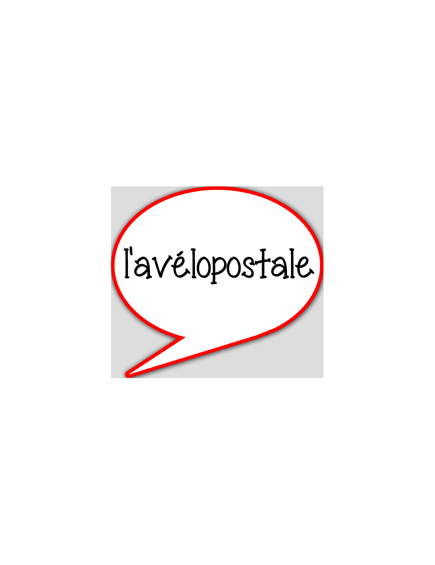 l'avélopostale - 15x13.5cm - sticker/autocollant