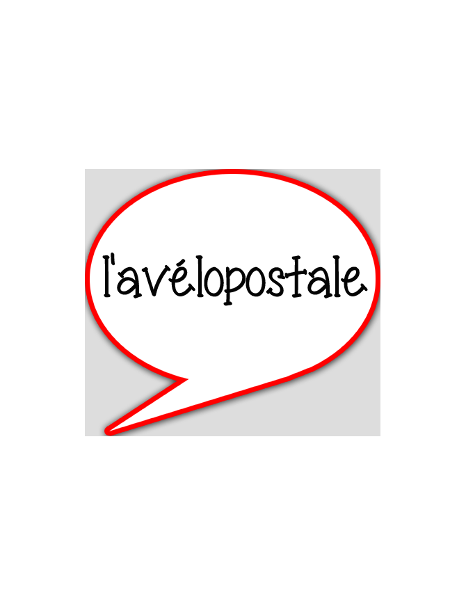 l'avélopostale - 15x13.5cm - sticker/autocollant