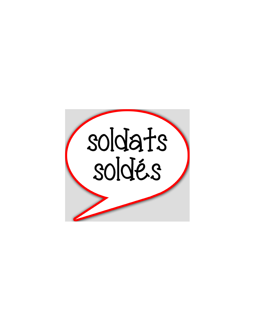 soldats soldés - 10x9cm - sticker/autocollant