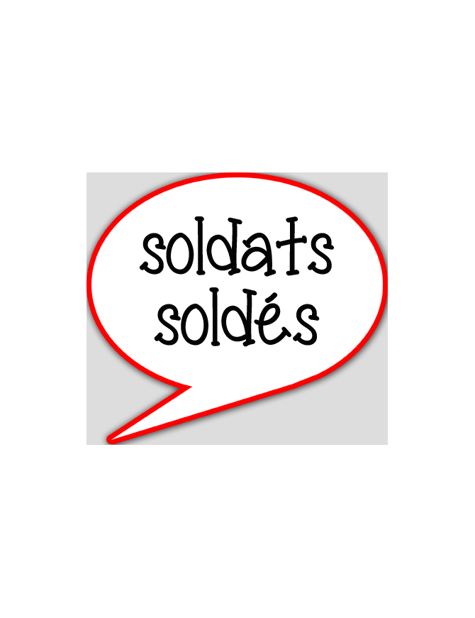 soldats soldés - 10x9cm - sticker/autocollant
