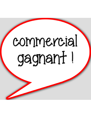 commercial gagnant - 10x9cm - sticker/autocollant