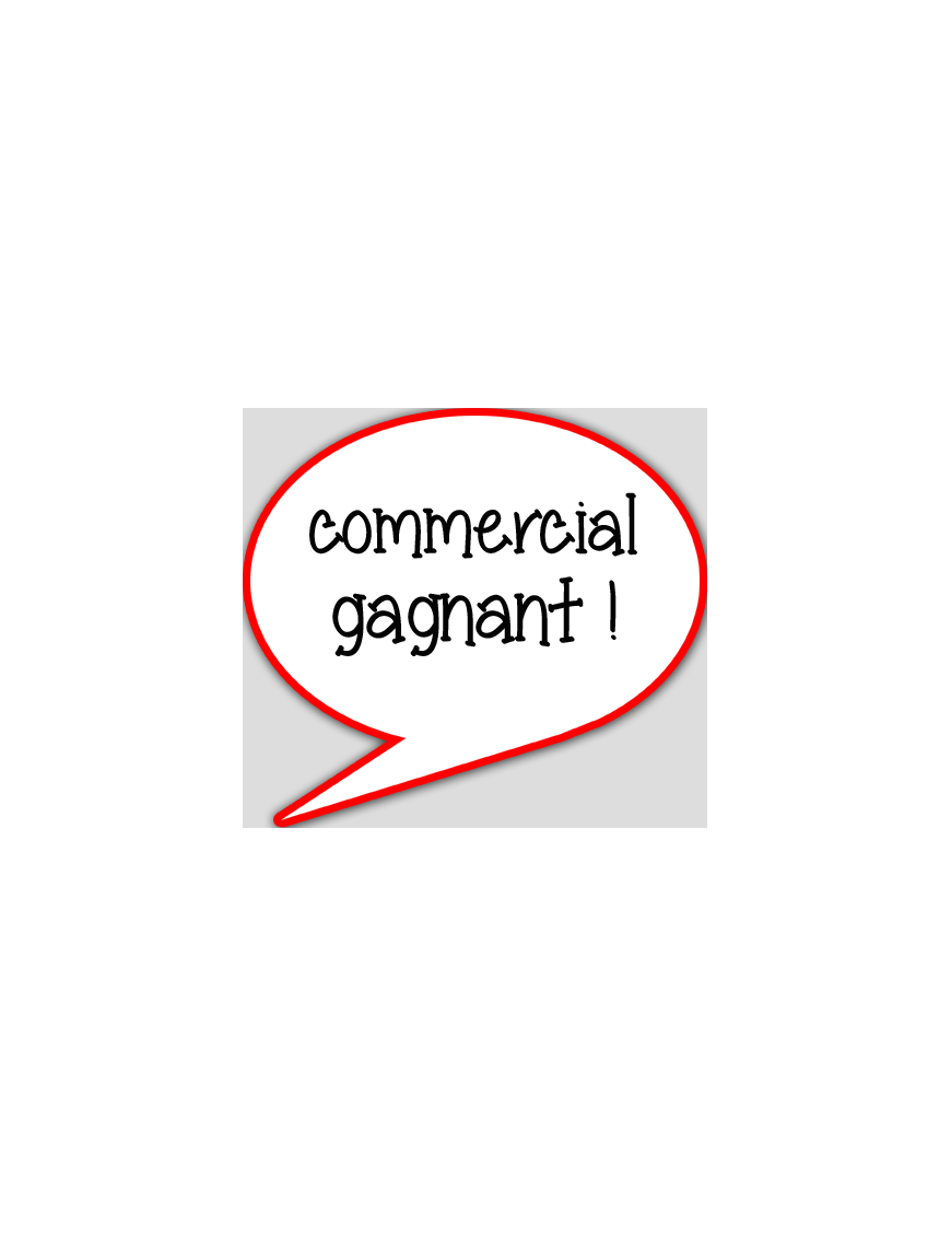 commercial gagnant - 10x9cm - sticker/autocollant