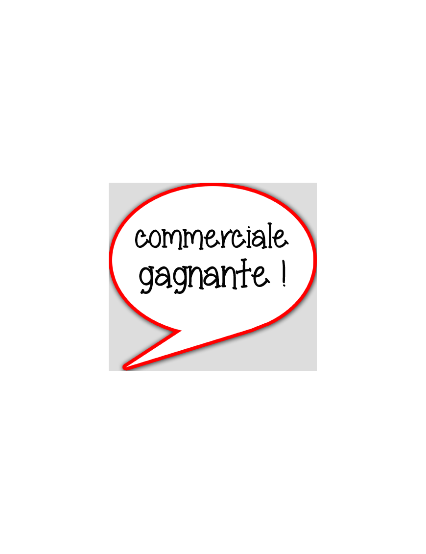 commerciale gagnante - 15x13.5cm - sticker/autocollant