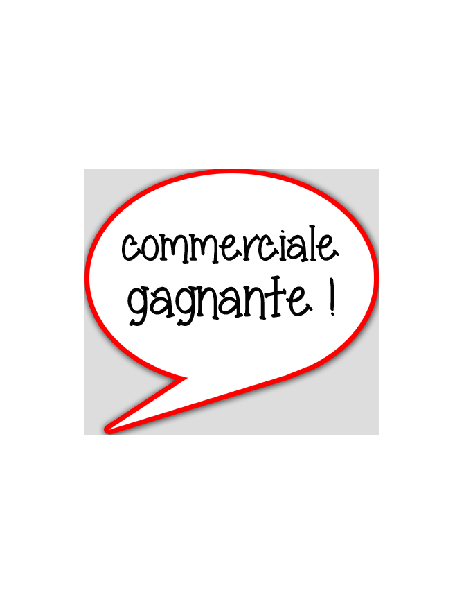 commerciale gagnante - 15x13.5cm - sticker/autocollant