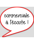 commerciale à l'écoute - 15x13.5cm - sticker/autocollant