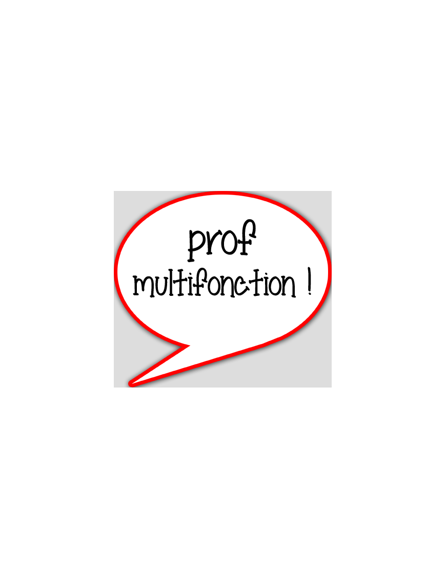 prof multifonction - 15x13.5cm - sticker/autocollant