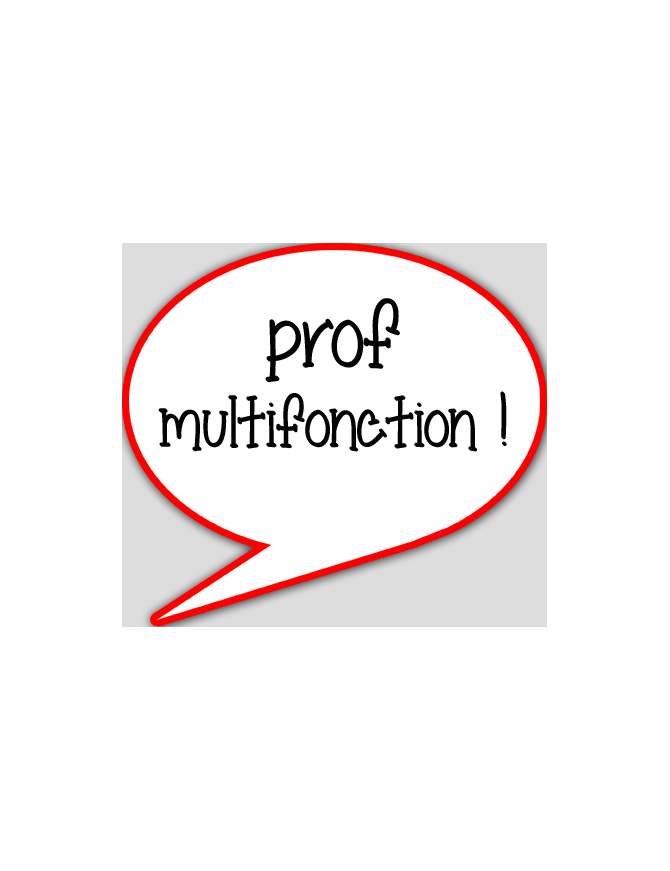 prof multifonction - 15x13.5cm - sticker/autocollant