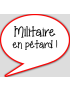 militaire en pétard - 15x13.5cm - sticker/autocollant