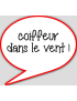 coiffeur dans le vent - 10x9cm - sticker/autocollant